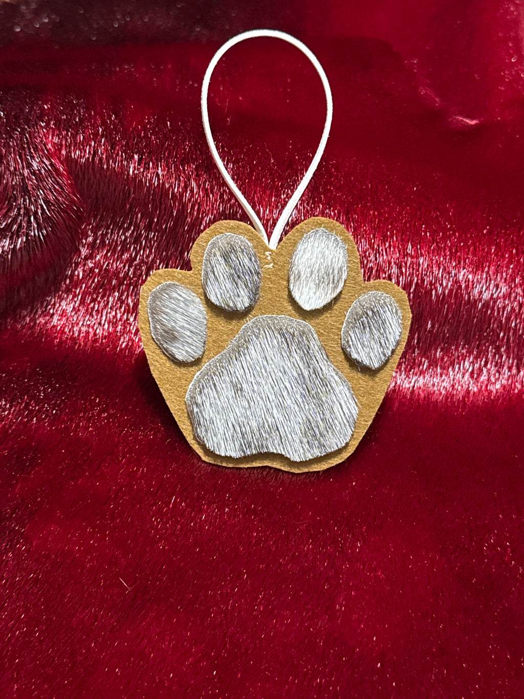 Sealskin Bear Paw Ornament