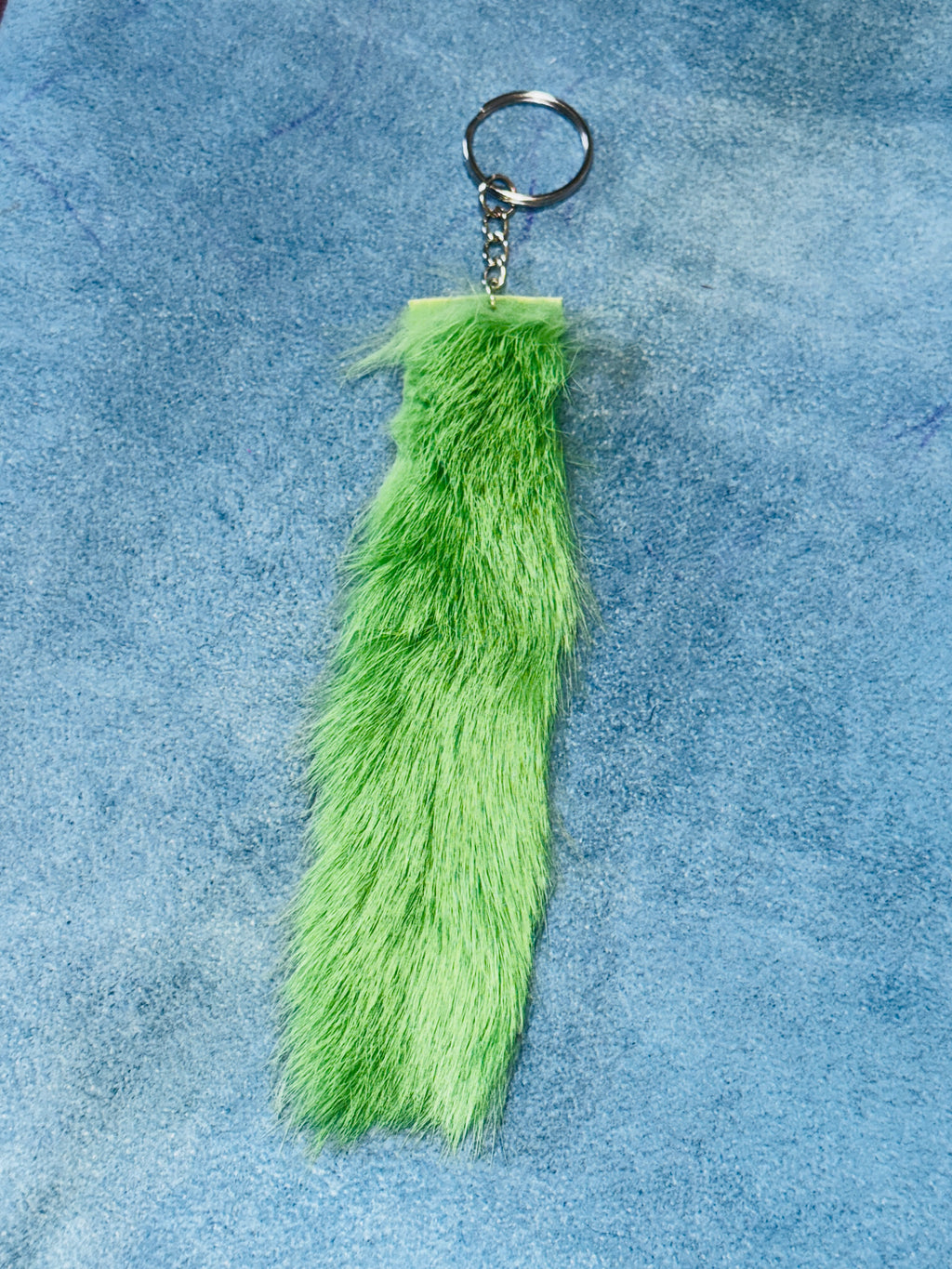 Rabbit Fur “Wormie” Keychain