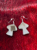 Mini Mushroom Sealskin Earrings
