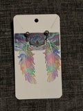 Stainless Steel Feathers - Pastel Tye Dye