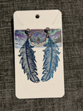 Stainless Steel Feathers - Blue