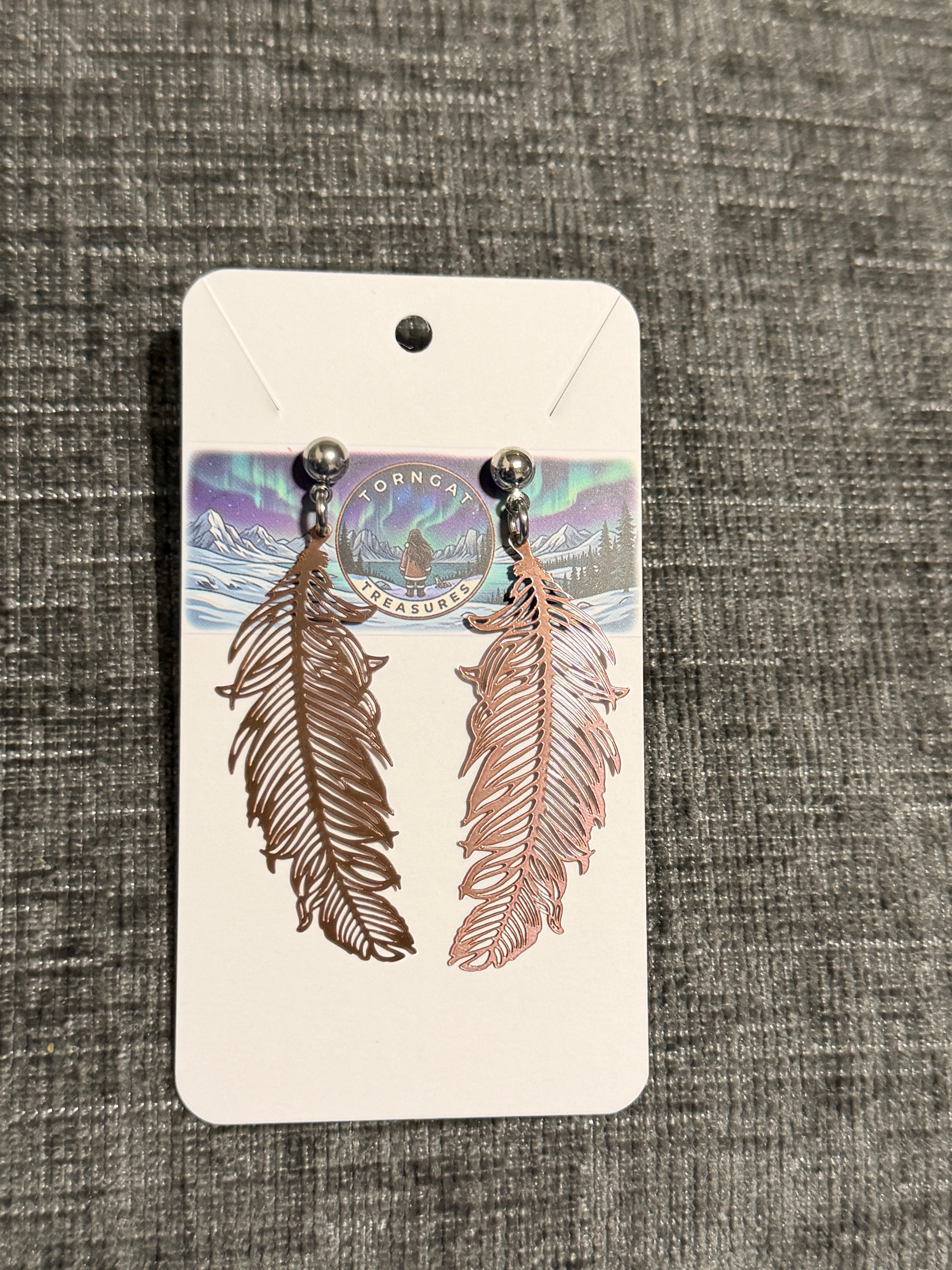 Stainless Steel Feathers - Rose