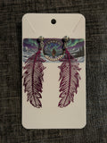 Stainless Steel Feather Earrings - Purple