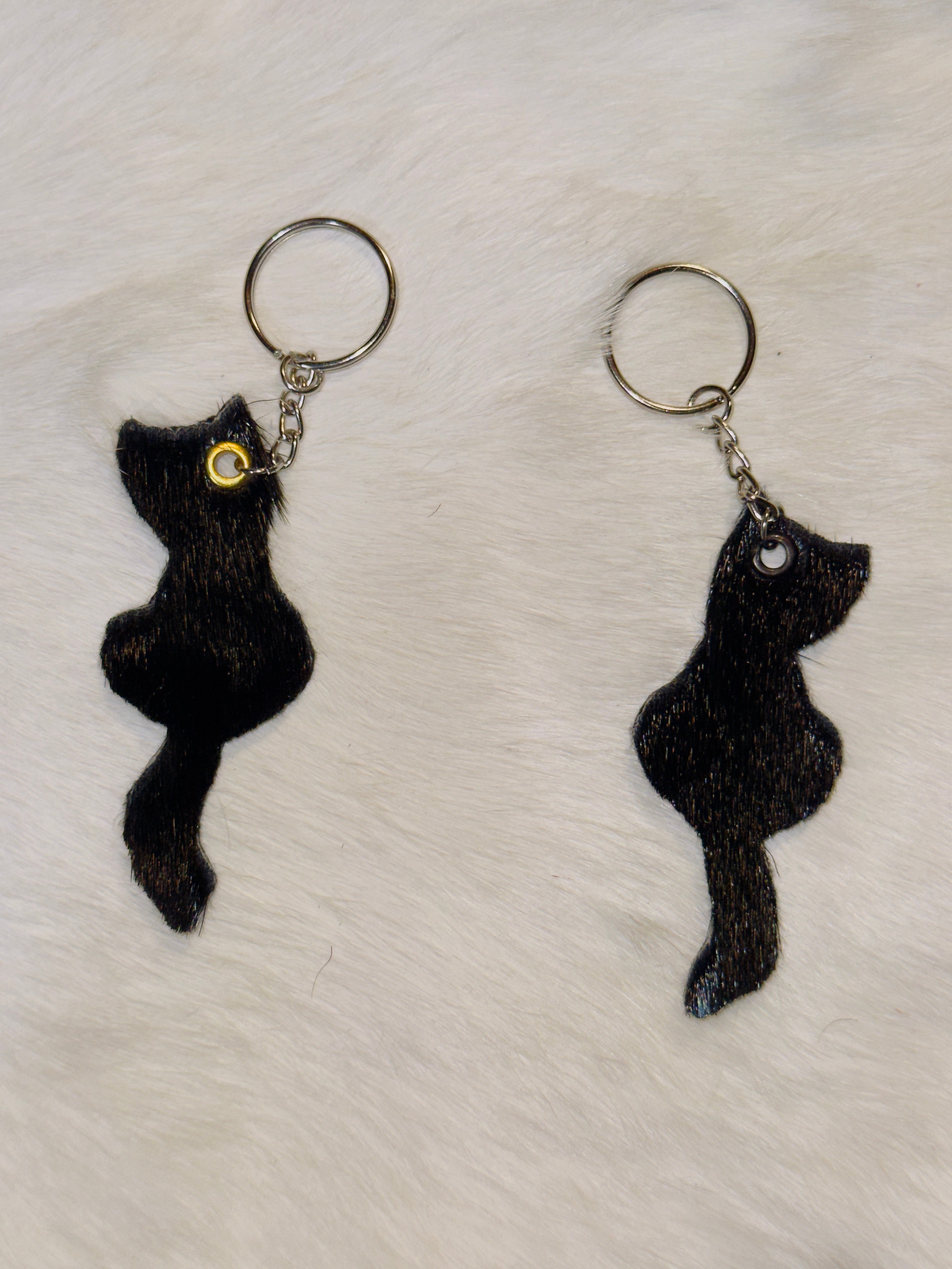 Sealskin Cat Keychain
