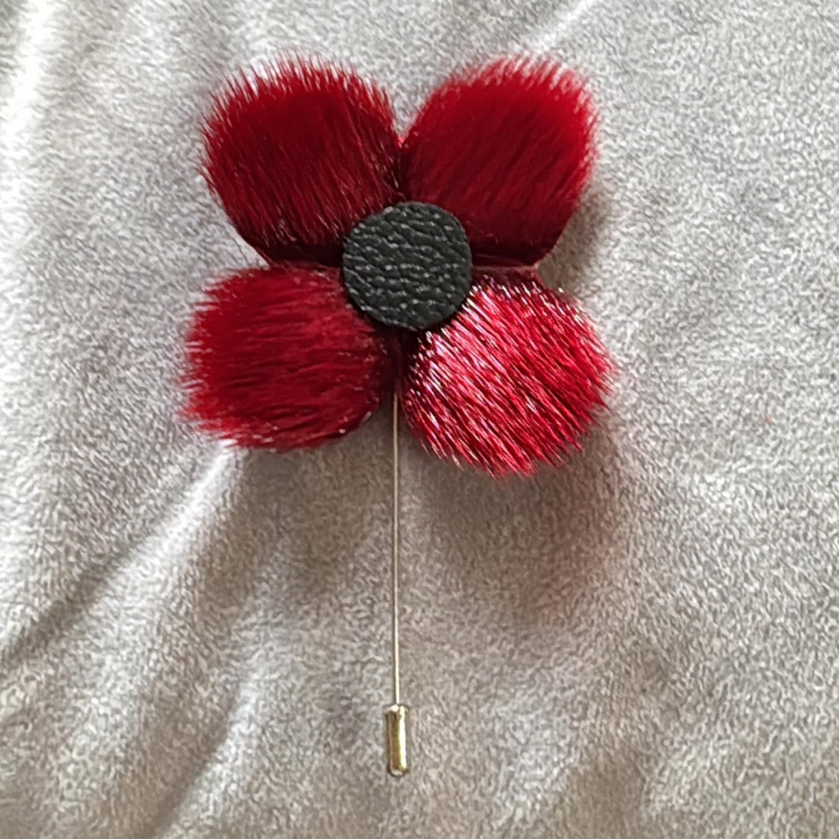 Poppy made with Sealskin