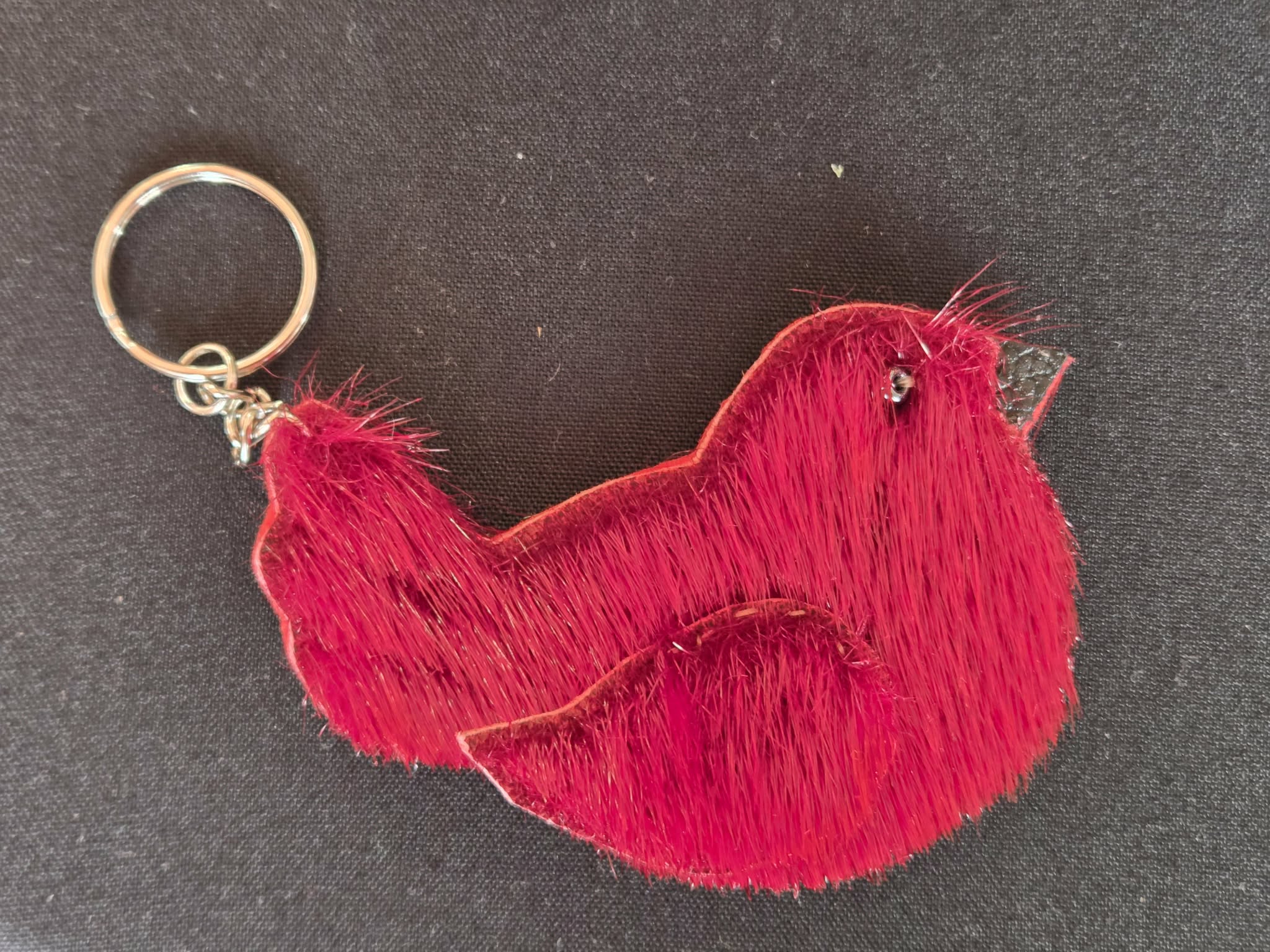 Sealskin Cardinal Keychain